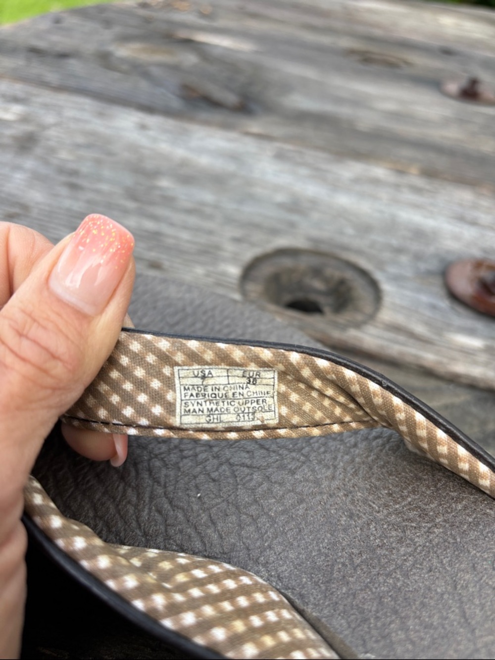 Sanuk Women’s Sz7 Brown yoga Mat Flip Flops with Poka-Dot Accent#314‎ - Picture 3 of 8